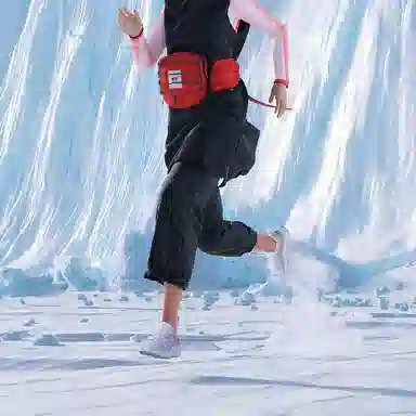 Y-3 Logo Drawstring Waist Bag Red