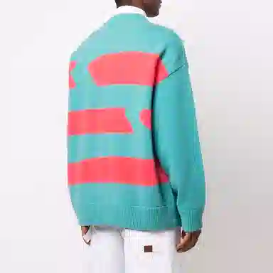ADER ERROR FW21 Striped Wool Sweater Blue