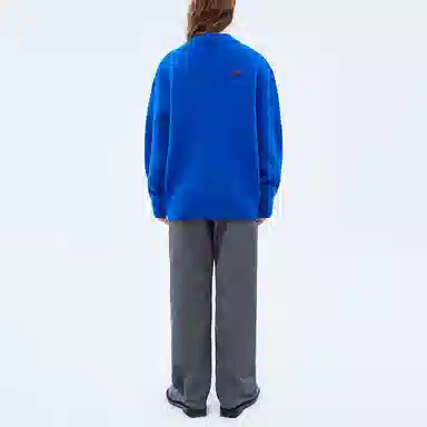 ADER ERROR V-Neck Argyle Sweater Blue