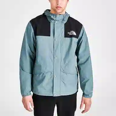 The North Face Logo Hoodie Jacket Misty Blue