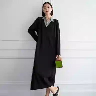 美洋 雅痞帅气轻薄长袖连衣裙 女款