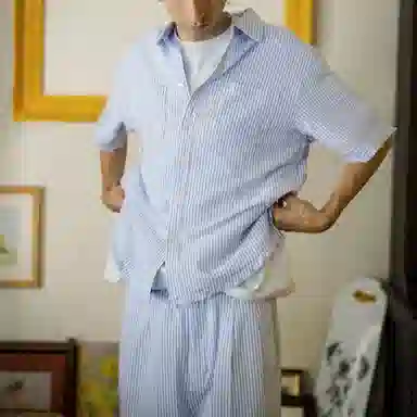 Drew House logo Seersucker Ss Shirt