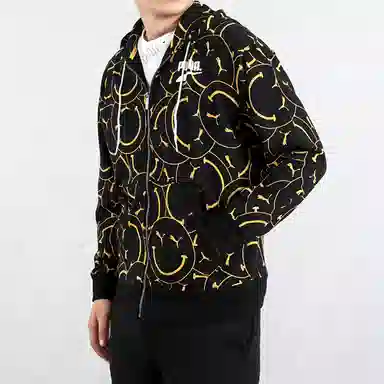 Puma Club AOP Hooded Jacket Black