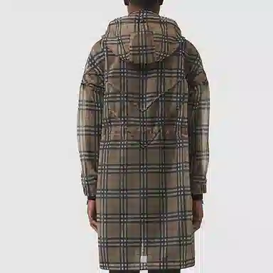 Burberry Vintage Check Hooded Coat