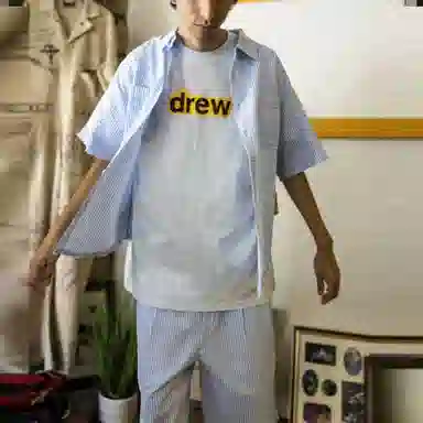 Drew House logo Seersucker Ss Shirt