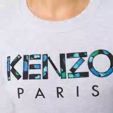 KENZO Logo Crewneck Sweatshirt Light Grey
