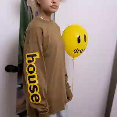 Drew House Logo Long Sleeve Tee Brown