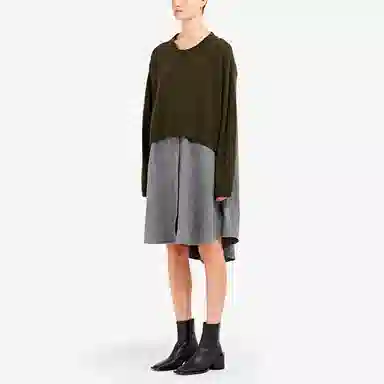 MM6 Maison Margiela FW21 Wool Blend Dress Grey