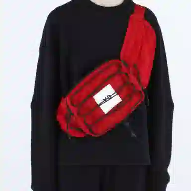 Y-3 Logo Drawstring Waist Bag Red