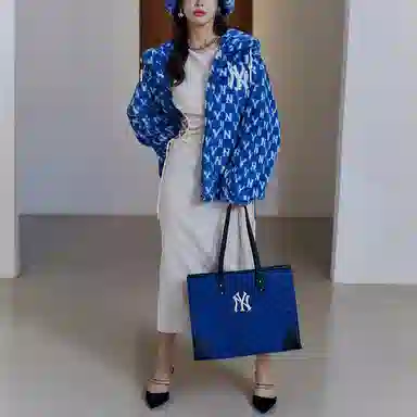 MLB Vintage Fleece Jacket Blue