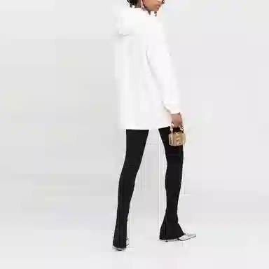 Alexander Wang Logo Print Hoodie White