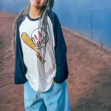 Drew House Play Ball Baseball Tee Navy