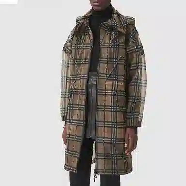 Burberry Vintage Check Hooded Coat