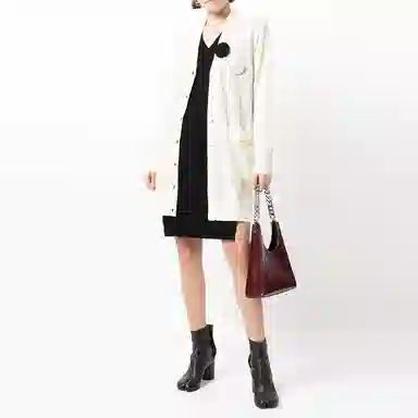 MM6 Maison Margiela Layered Cardigan Dress White