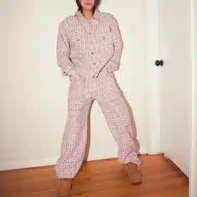 Drew House SS22 Boucle Mascot Oversized Teucker Jacket Pink