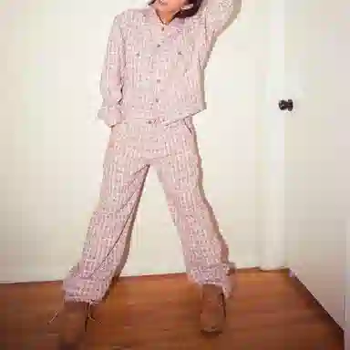 Drew House SS22 Boucle Mascot Oversized Teucker Jacket Pink