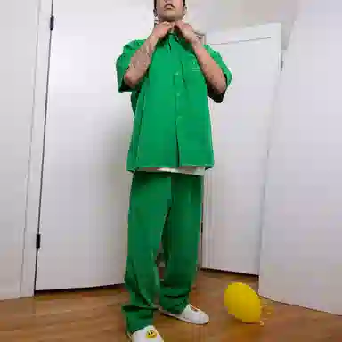 Drew House Smiley Corduroy Shirt Green