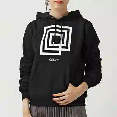 CELINE Logo Hoodie Black