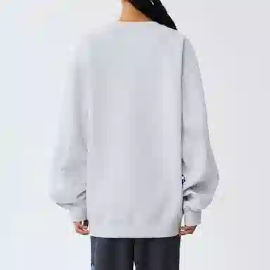 ADER ERROR SS22 Double Heart Crewneck Oatmeal Gray