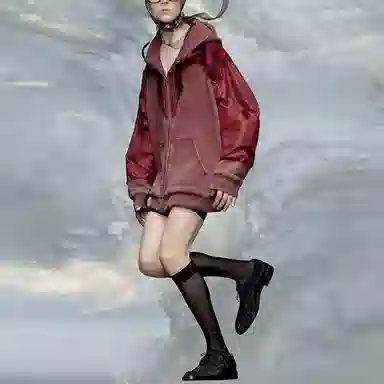 Maison Margiela x PENDLETON FW23 Bordeaux Hoodie