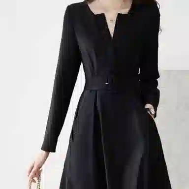 【dme】 纯色简约休闲长袖连衣裙 女款