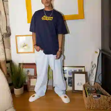 Drew House logo Secret Ss Tee navy LogoT