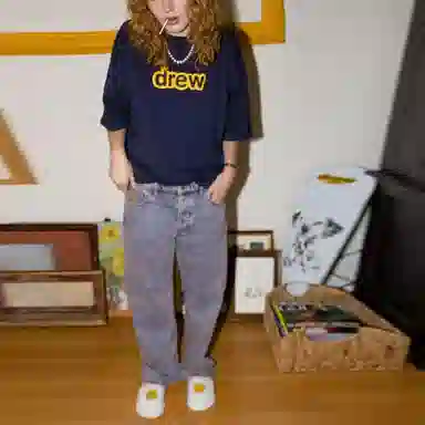 Drew House logo Secret Ss Tee navy LogoT