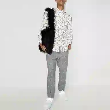 CDG x KAWS Long Sleeve Shirt White