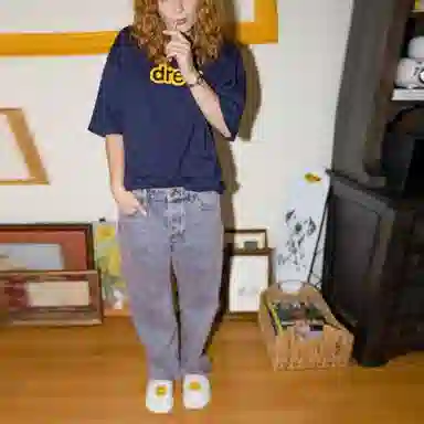 Drew House logo Secret Ss Tee navy LogoT