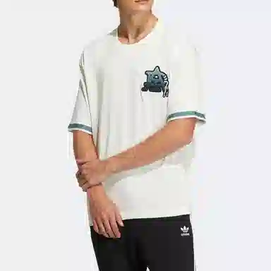 adidas Letter Print Crew Neck T-Shirt