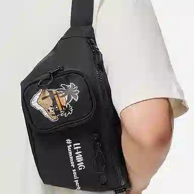 LiNing Sports Lifestyle Black Waist Bag