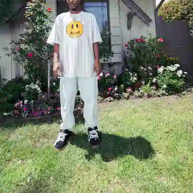 Drew House Mascot Ss Teenavy Pinstripe LogoT