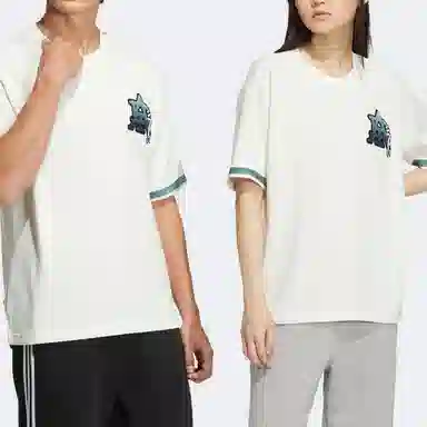adidas Letter Print Crew Neck T-Shirt