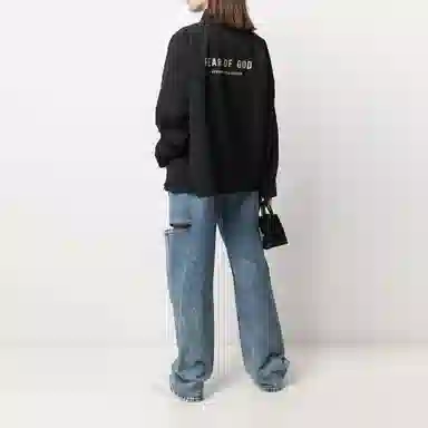 Fear of God SS22 Logo Zip Jacket Black