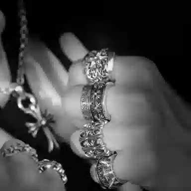 Chrome Hearts Cross Ring Silver