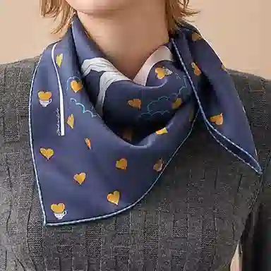 Hermes Scarf Deep Blue