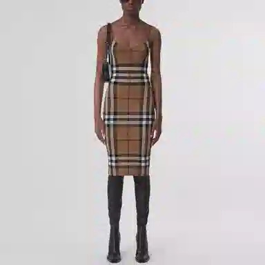 Burberry SS21 Jacquard Skirt Brown