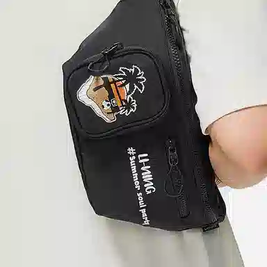 LiNing Sports Lifestyle Black Waist Bag