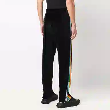Palm Angels Velvet Track Pants Black