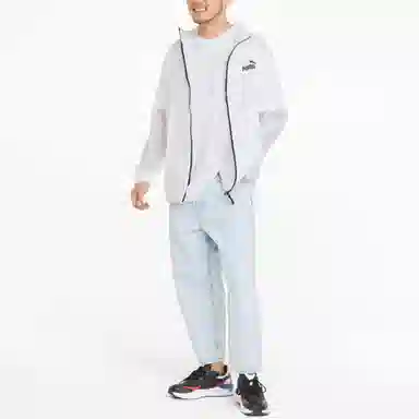 Puma Logo Hoodie Jacket White