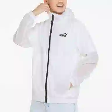 Puma Logo Hoodie Jacket White