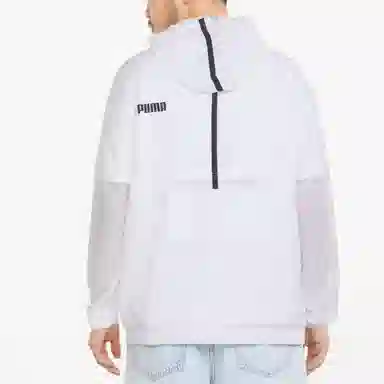 Puma Logo Hoodie Jacket White