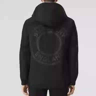 Burberry Detachable Hood Logo Jacket Black