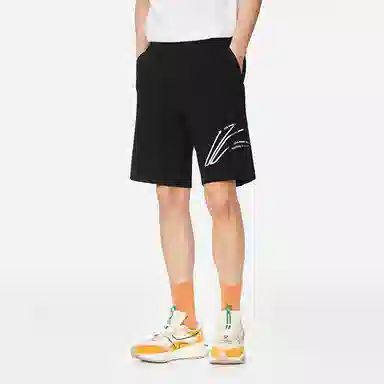LiNing Logo Print Shorts Black
