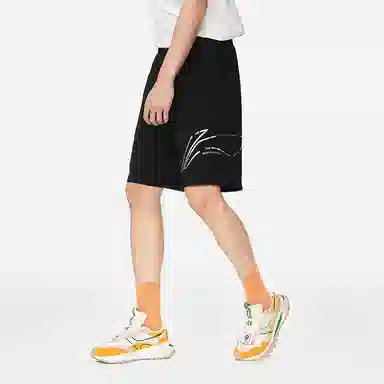LiNing Logo Print Shorts Black