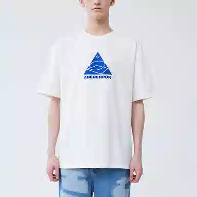 ADER ERROR Geometric Line T-Shirt White