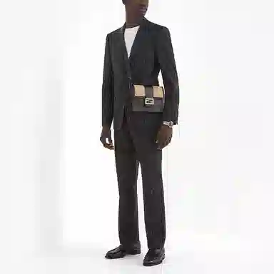 Fendi FW21 Black Pinstripe Trousers