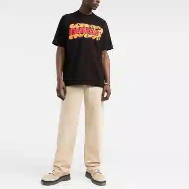 DSQUARED 2 SS22 Wave Logo Slouch T