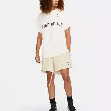 Nike x Fear of God x NBA Beige Basketball Shorts