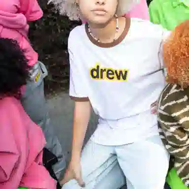 Drew House Secret Ss Ringer Tee White/Brown